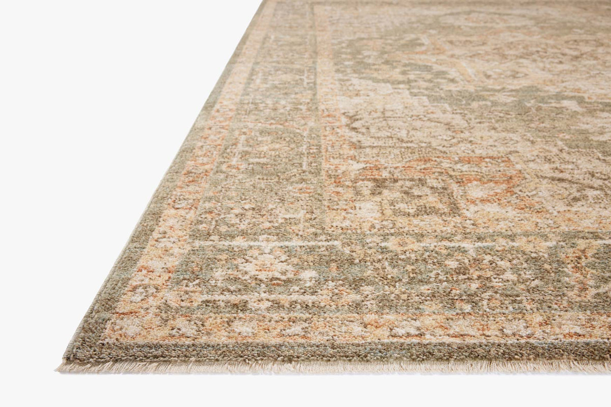 Palma Olive/Spice Rug – corner detail