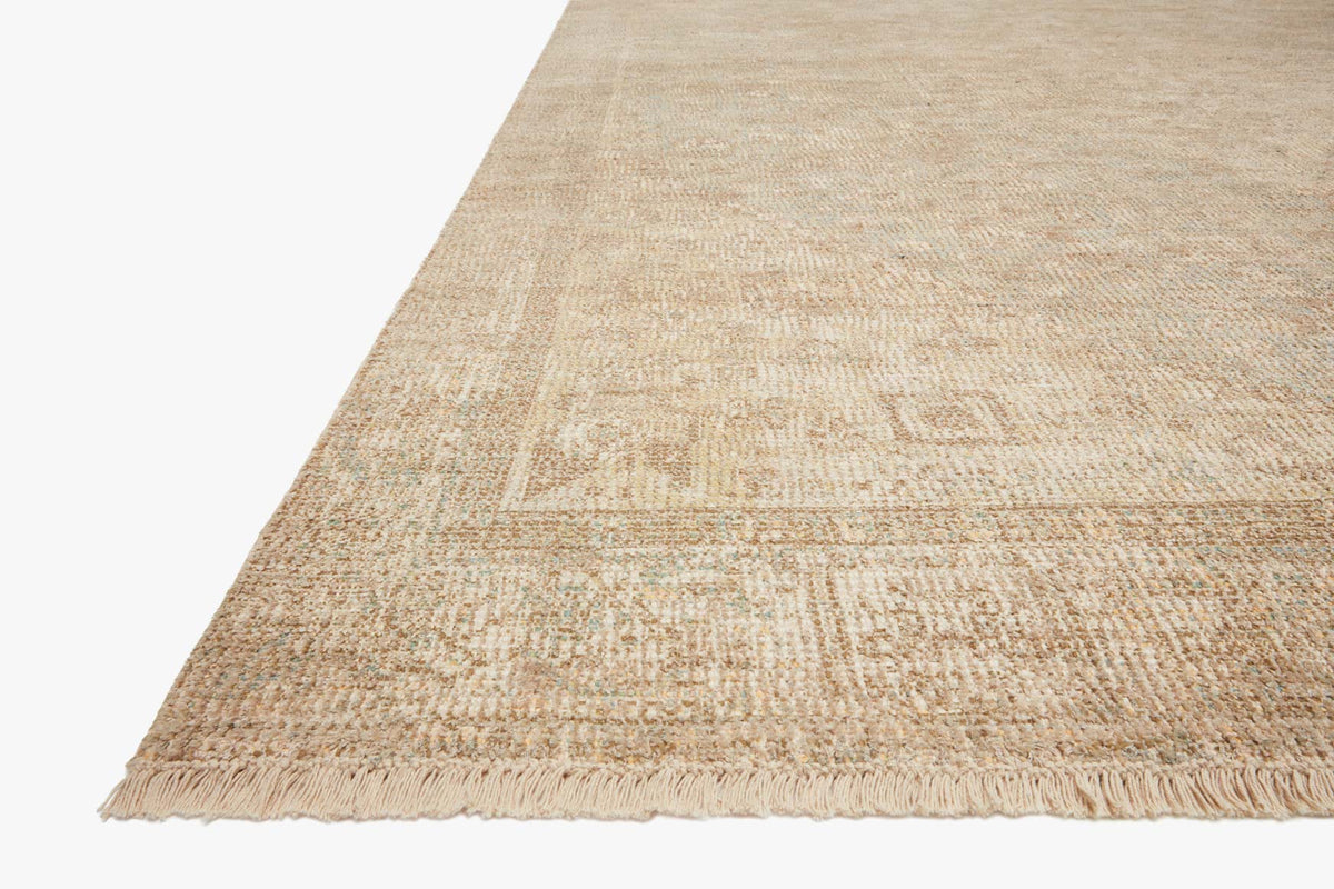 Priya Ocean/Ivory Rug – corner detail