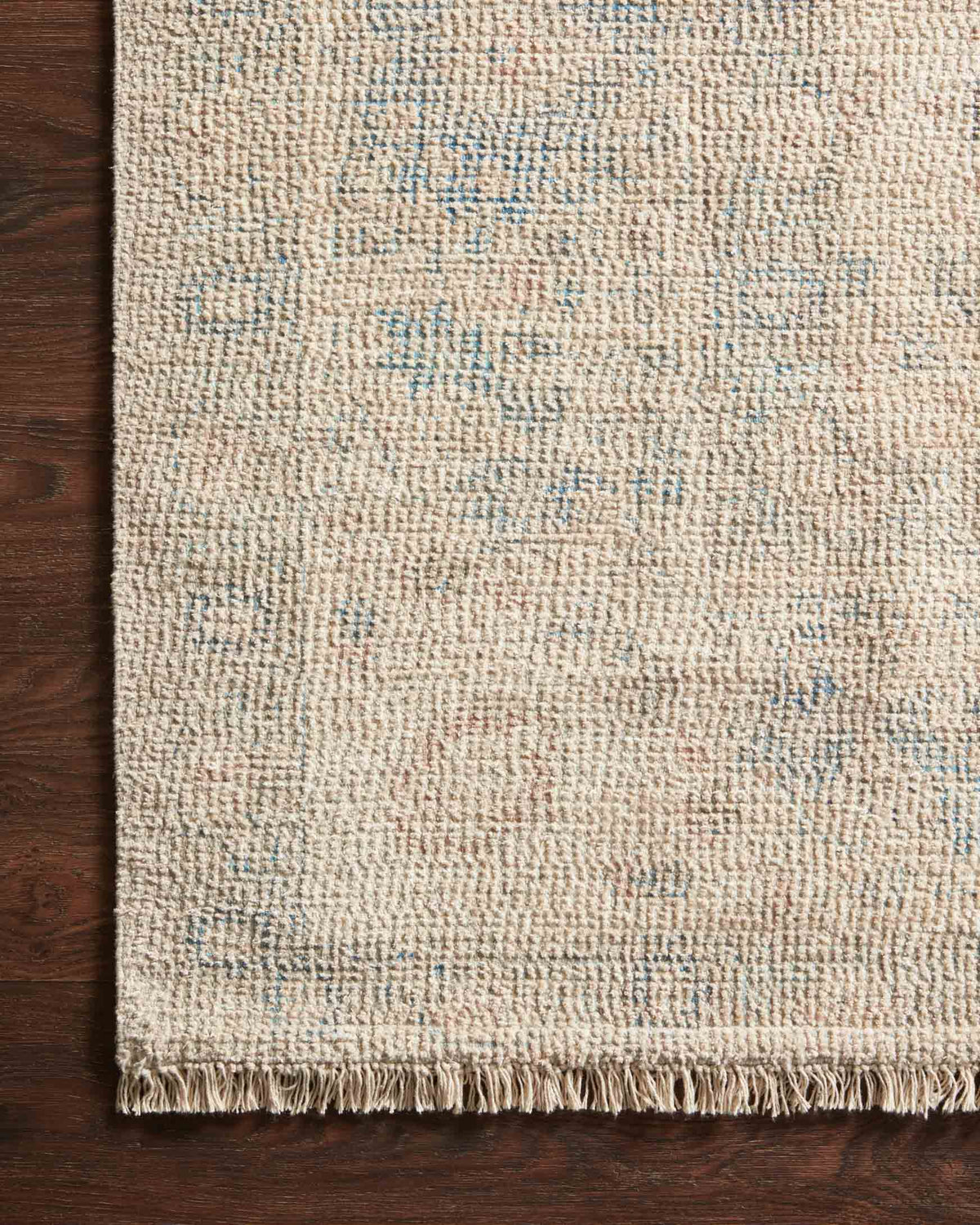 Priya Natural/Blue Rug – detail