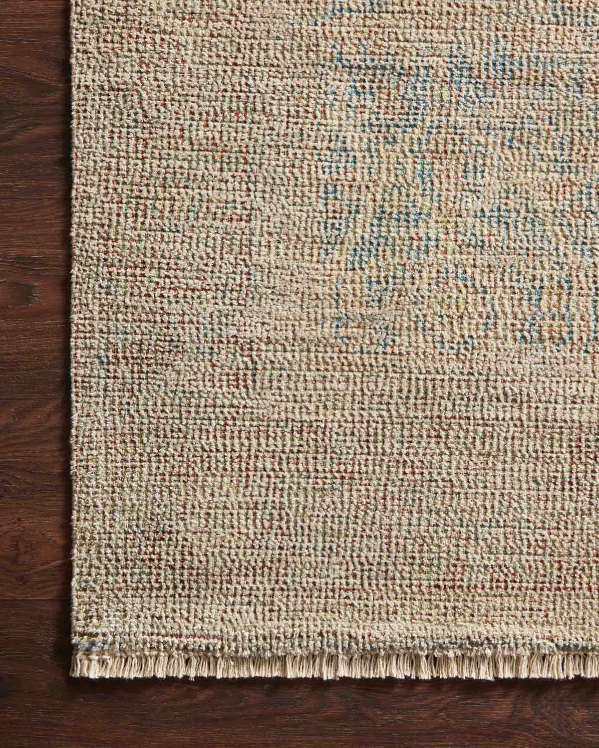 Priya Denim/Rust Rug – detail