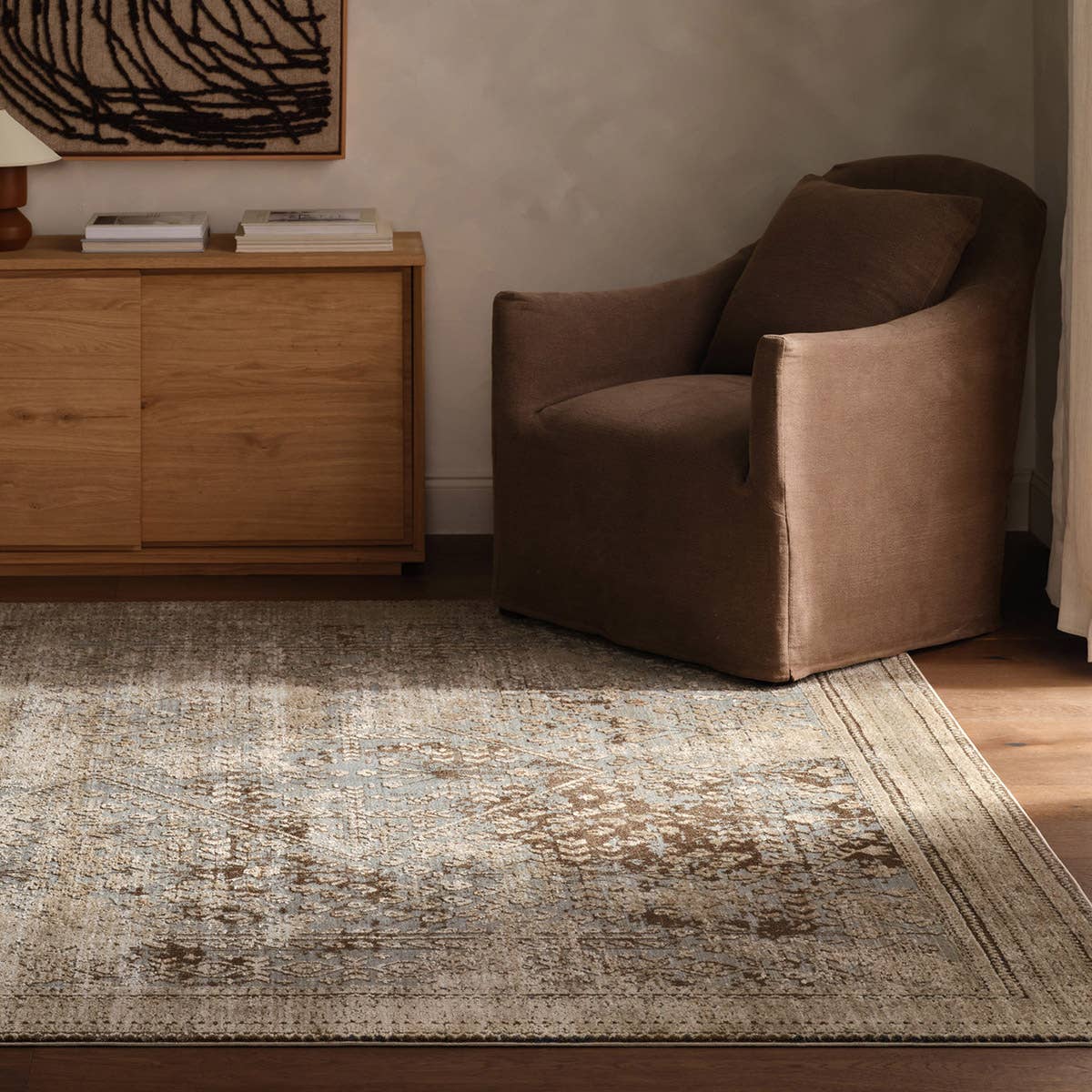 Patterned Silence Eliora Rug – PSE01 – room scene