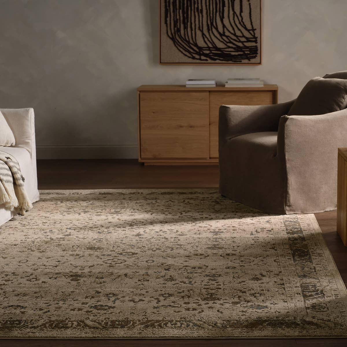 Patterned Silence Noelle Rug – PSE07 – room scene
