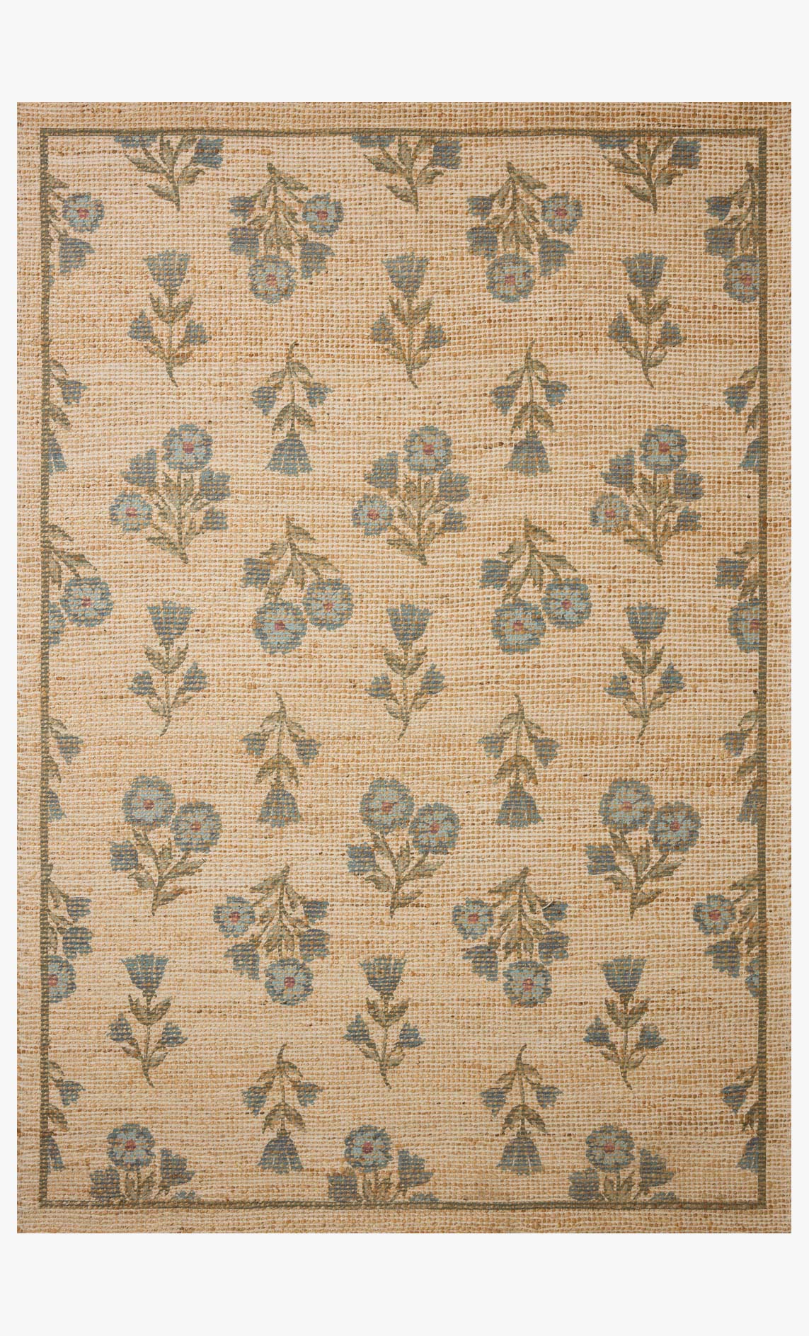 Rue Moss/Blue Rug