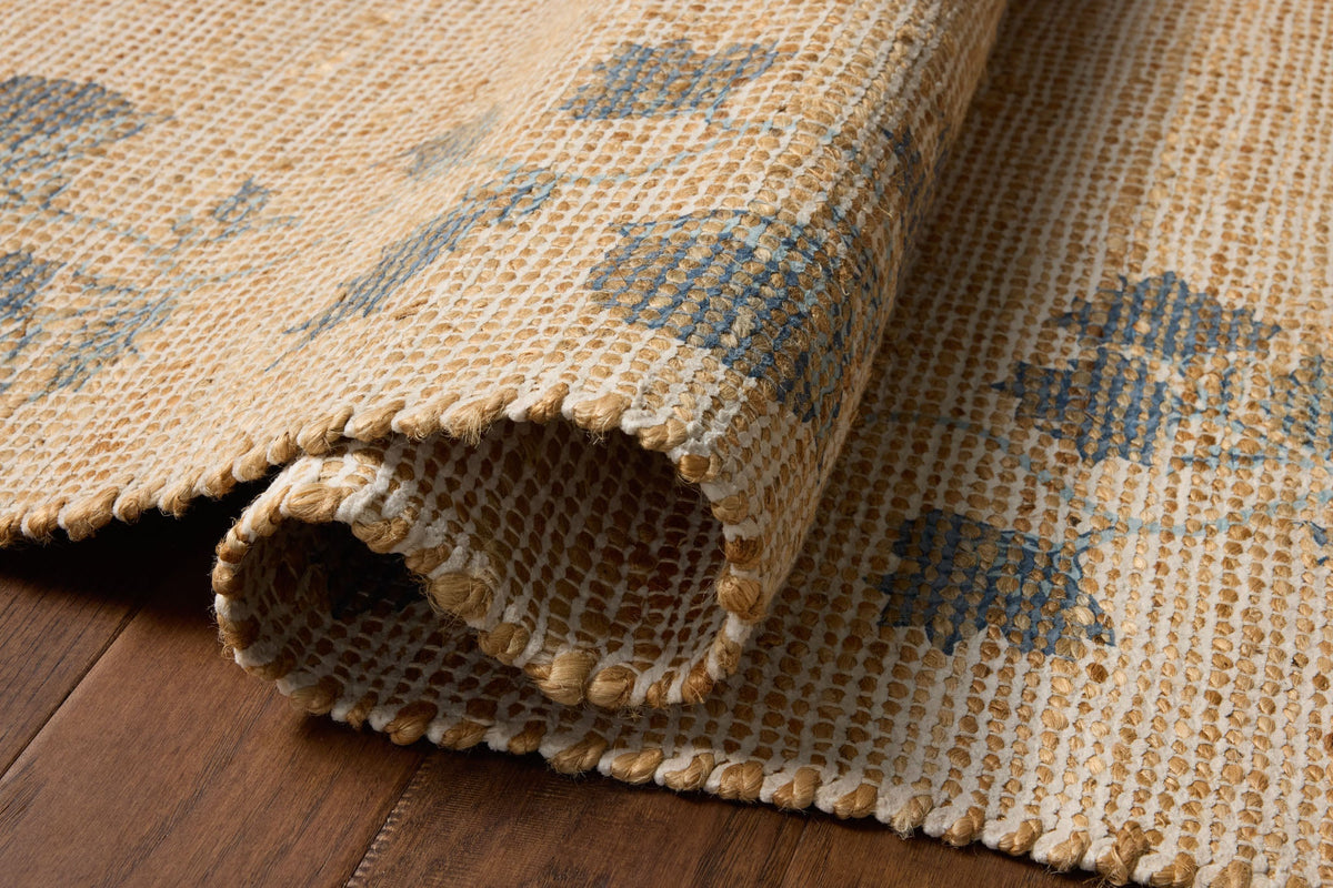Rue Natural/Denim Rug – detail