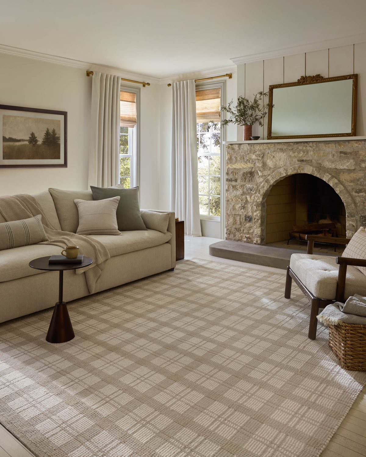 Ryder Beige/Ivory Rug – room scene