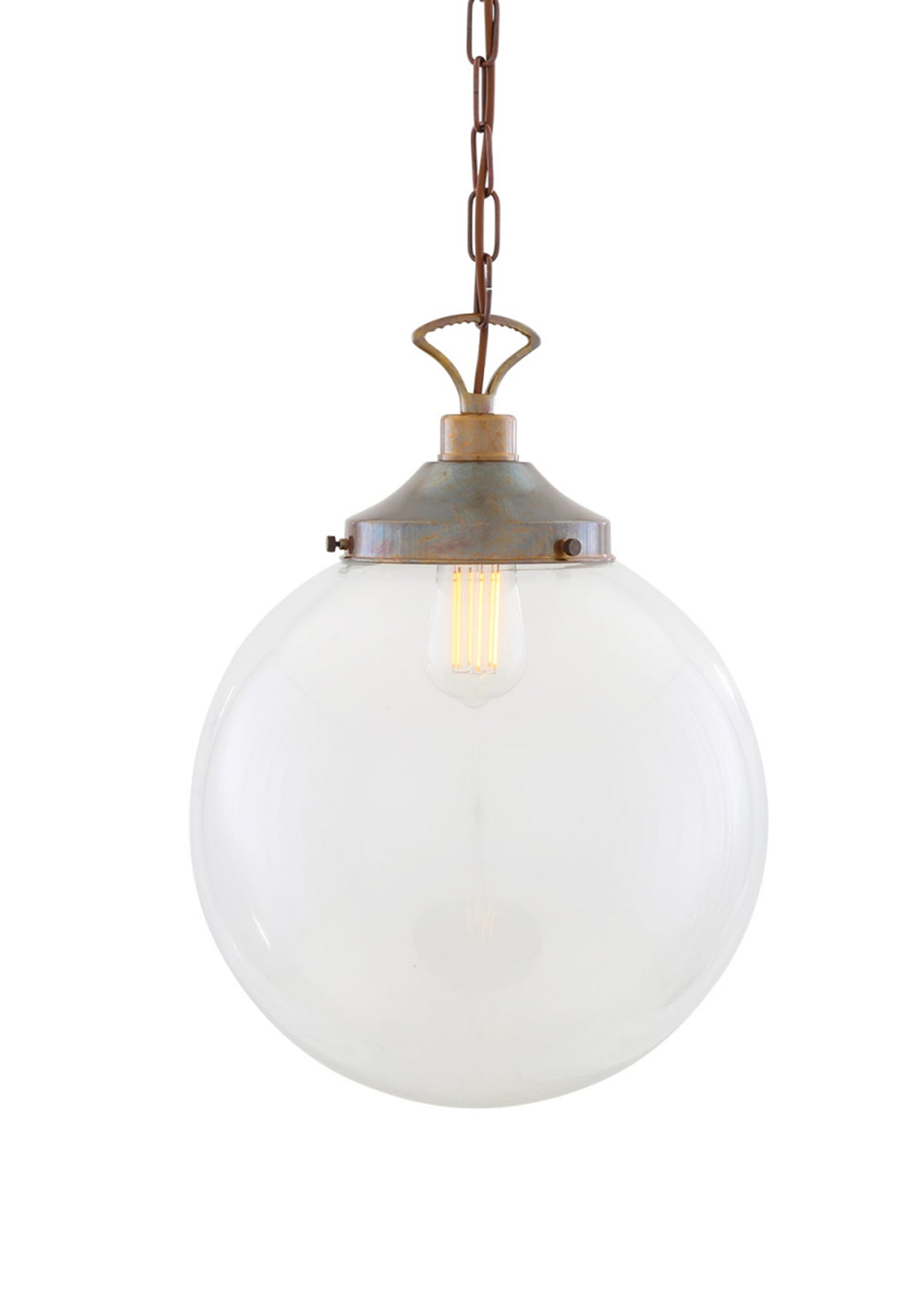 Riad Clear Glass Globe Pendant Light
