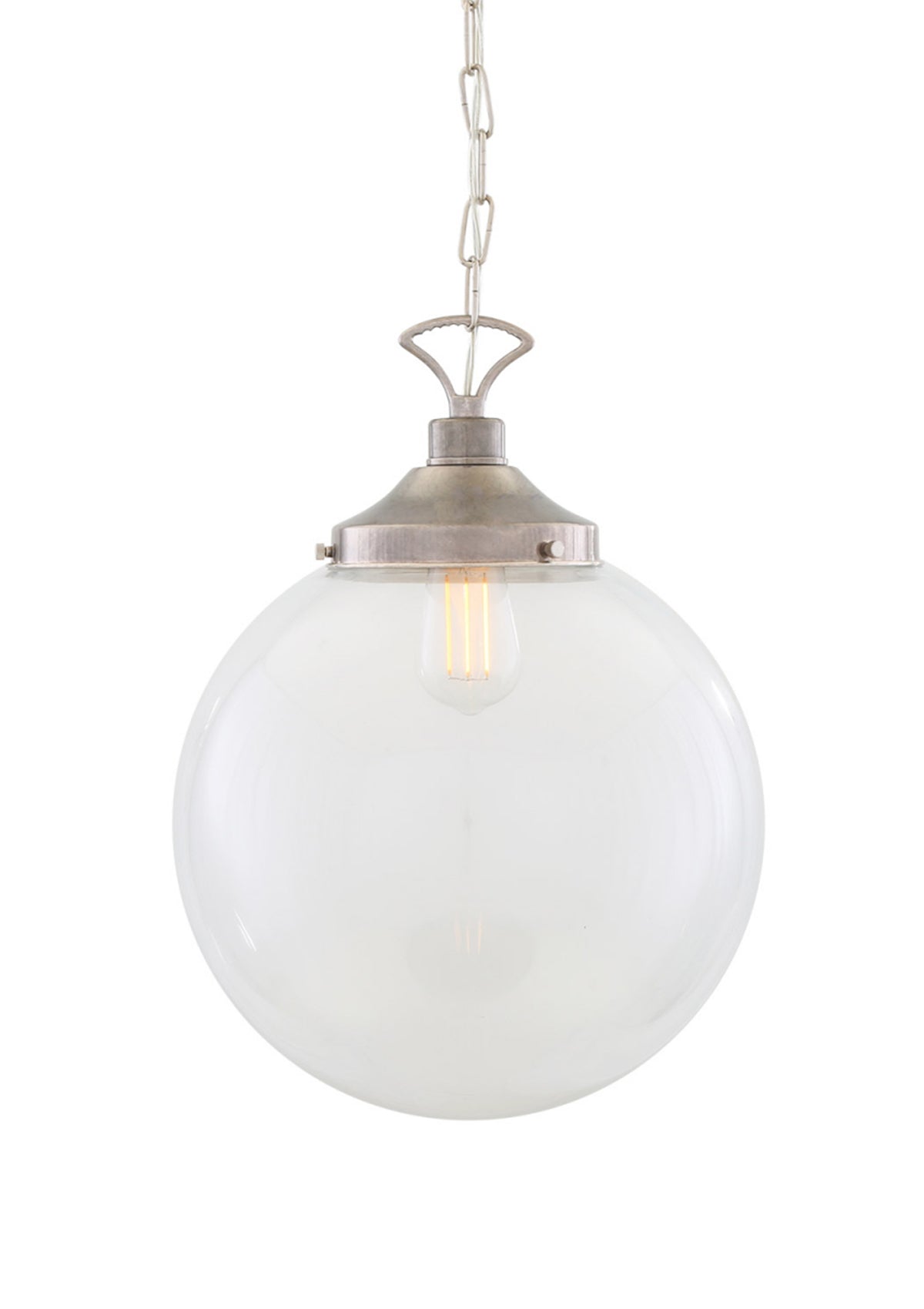 Riad Clear Glass Globe Pendant Light