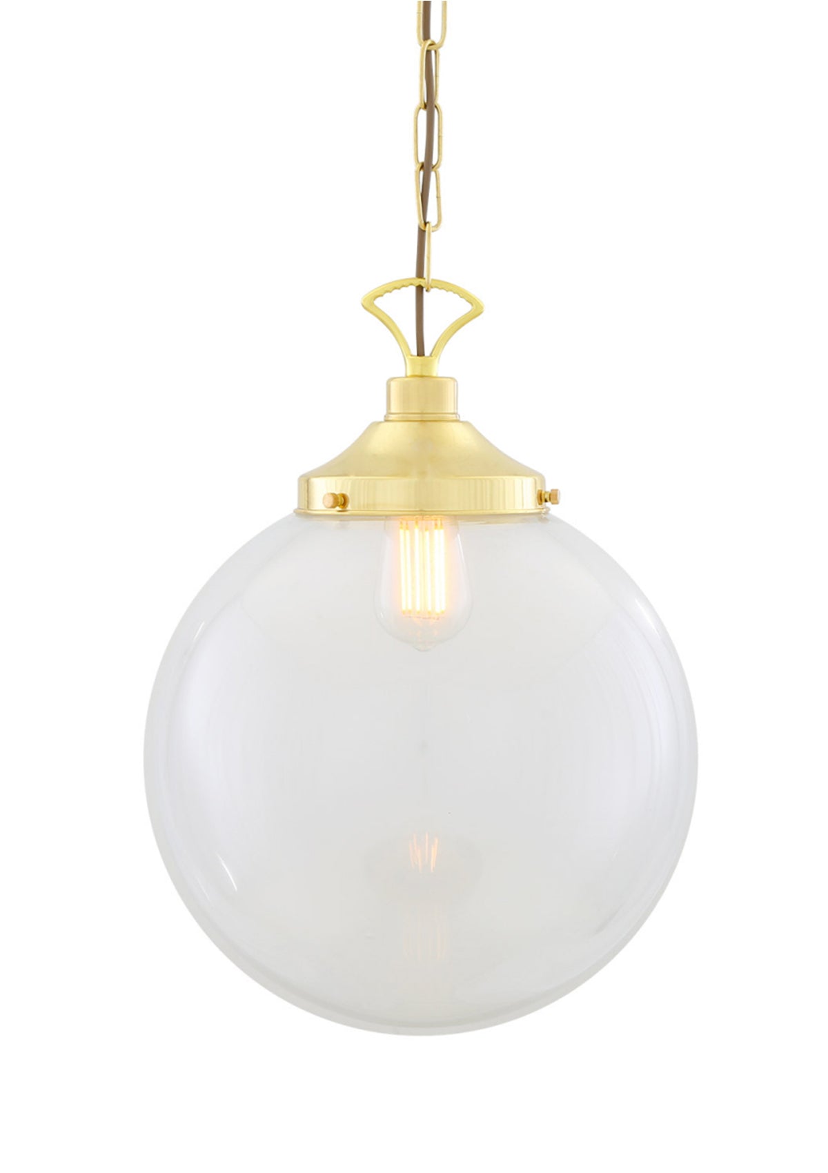 Riad Clear Glass Globe Pendant Light
