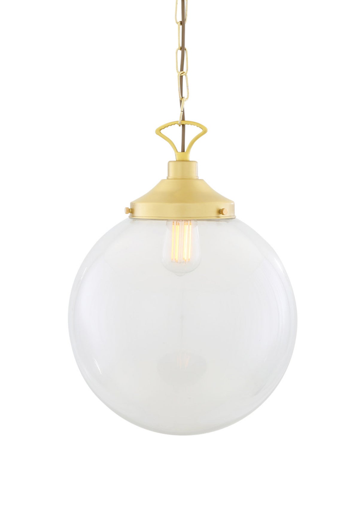Riad Clear Glass Globe Pendant Light