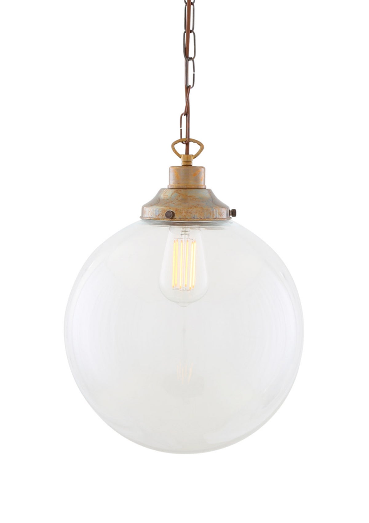 Riad Clear Glass Globe Pendant Light