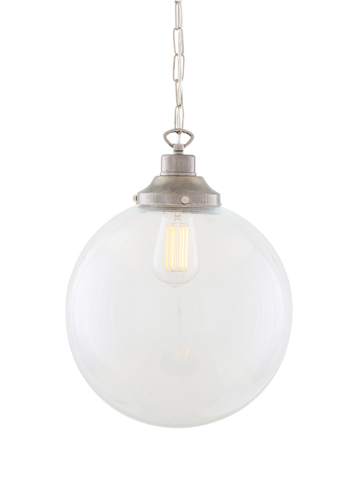Riad Clear Glass Globe Pendant Light