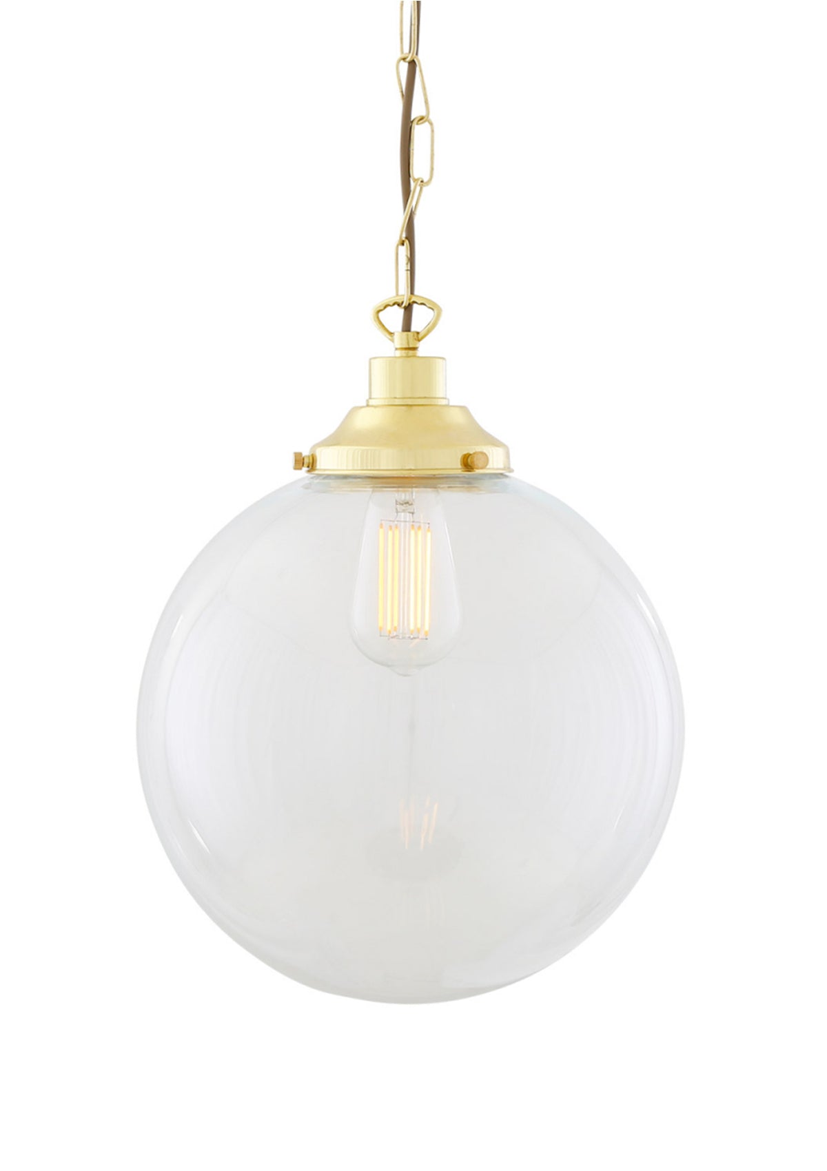 Riad Clear Glass Globe Pendant Light