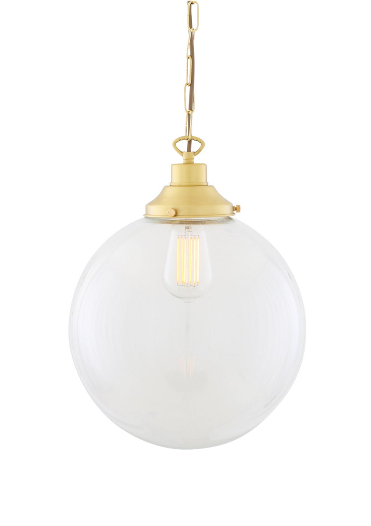 Riad Clear Glass Globe Pendant Light