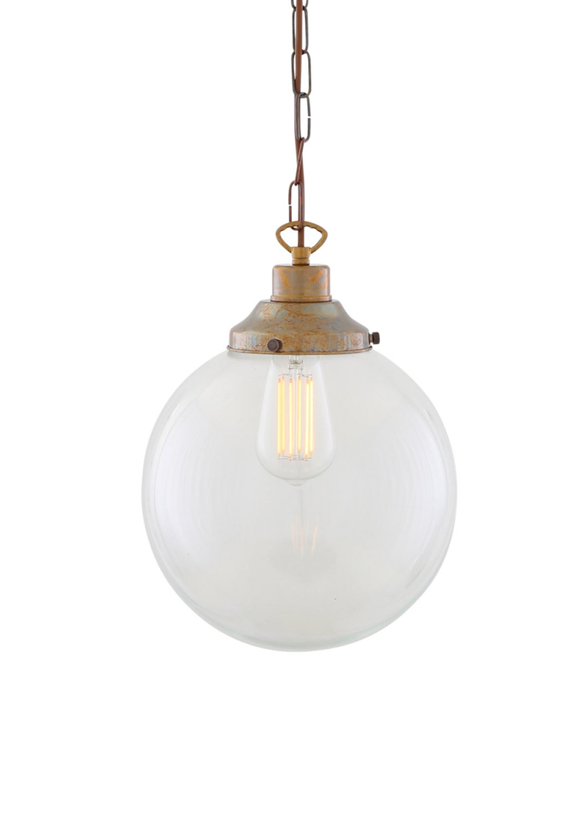 Riad Clear Glass Globe Pendant Light