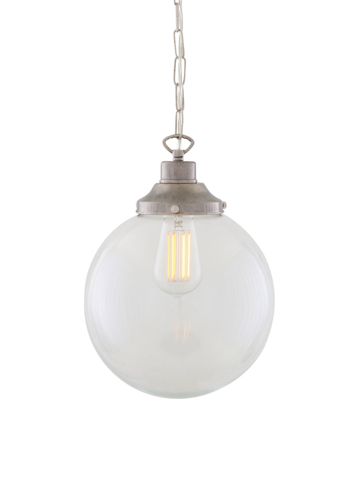Riad Clear Glass Globe Pendant Light