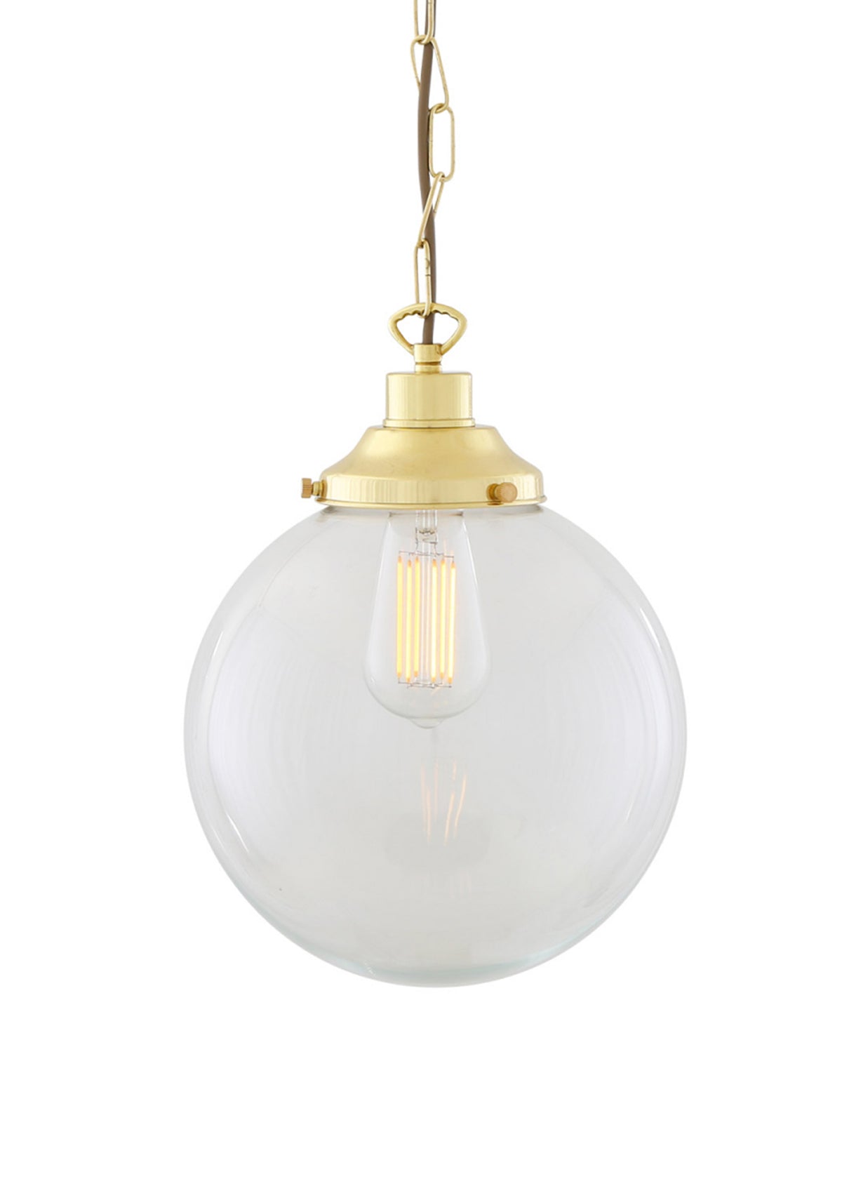 Riad Clear Glass Globe Pendant Light