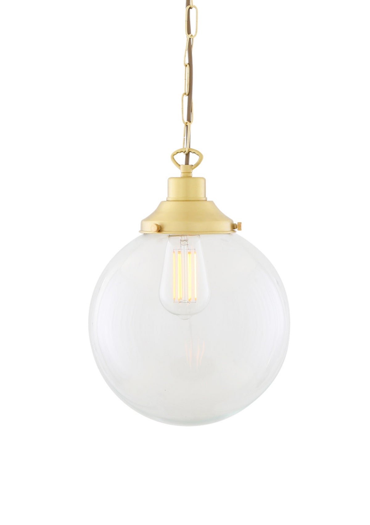 Riad Clear Glass Globe Pendant Light