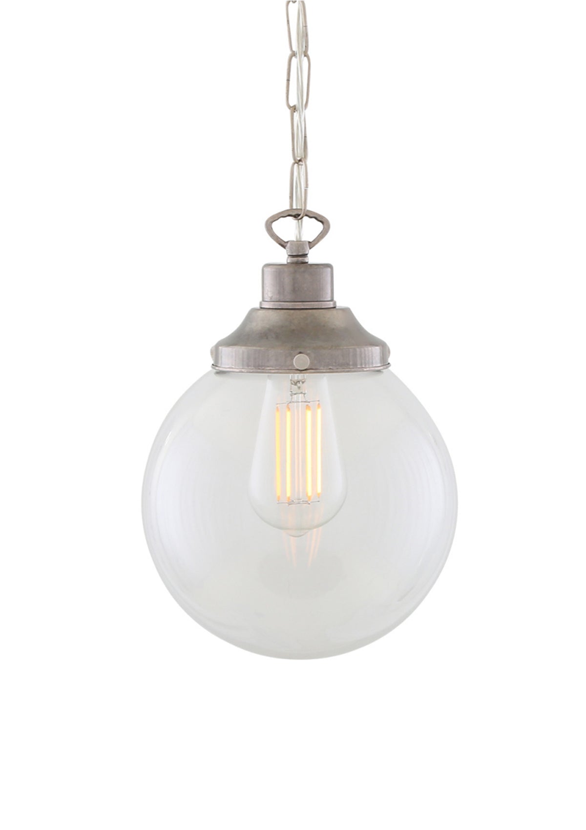 Riad Clear Glass Globe Pendant Light