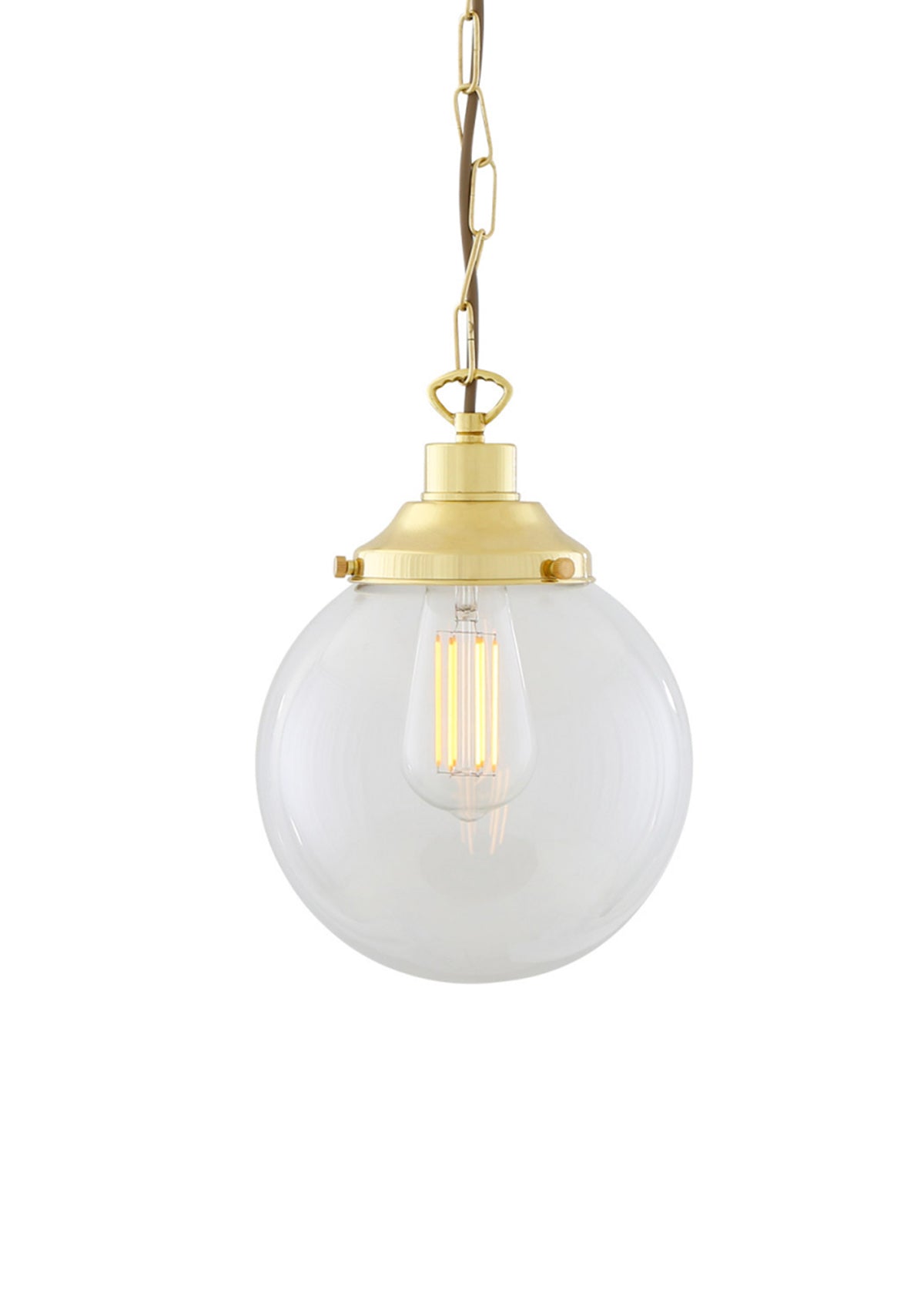 Riad Clear Glass Globe Pendant Light