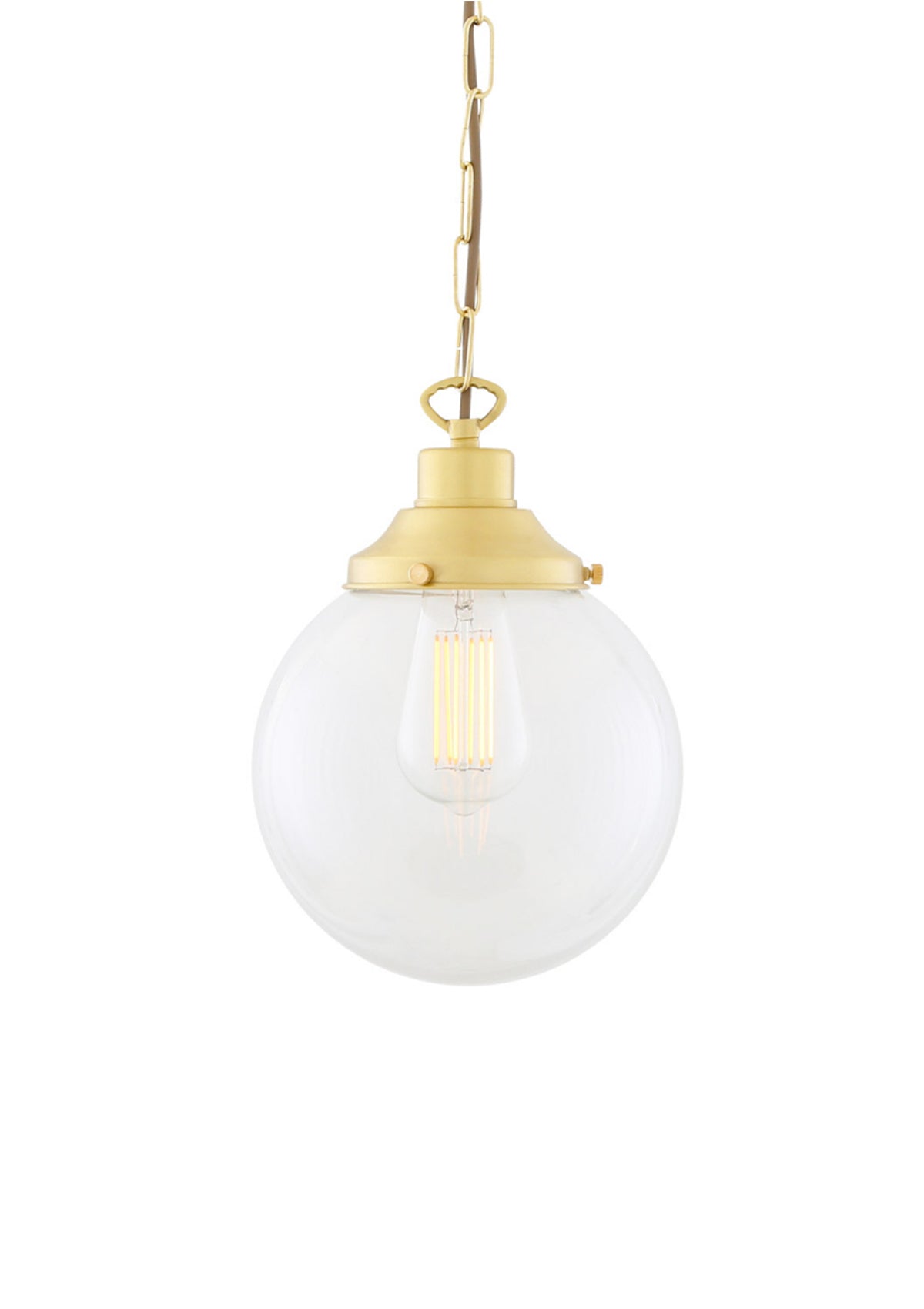 Riad Clear Glass Globe Pendant Light