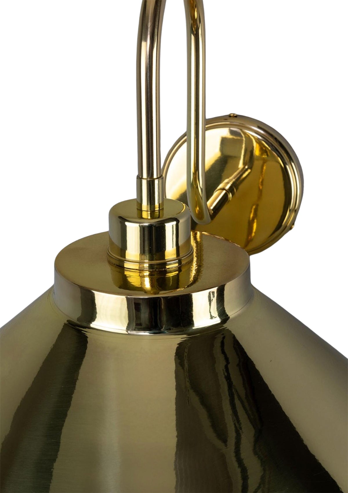 Rio Vintage Brass Swan Neck Wall Light