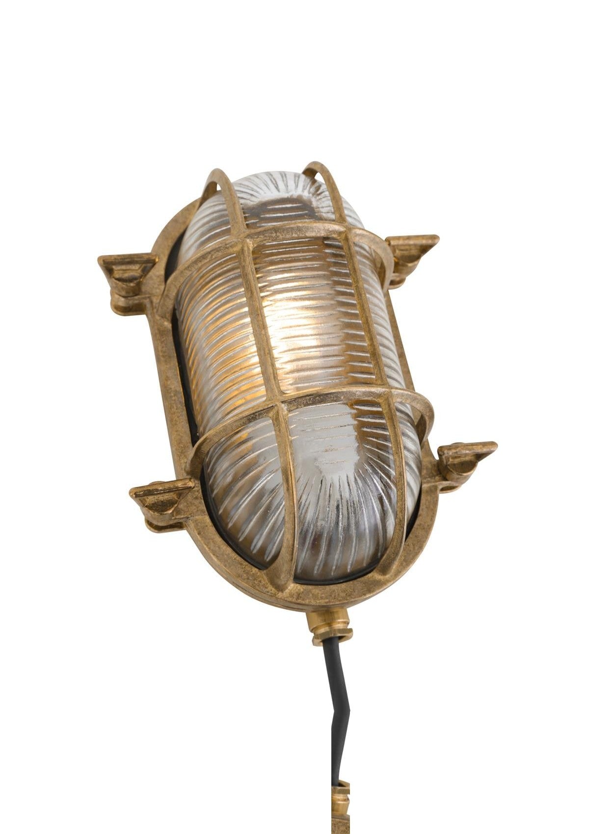 Ruben Small Brass Oval Marine Light – Natural Brass