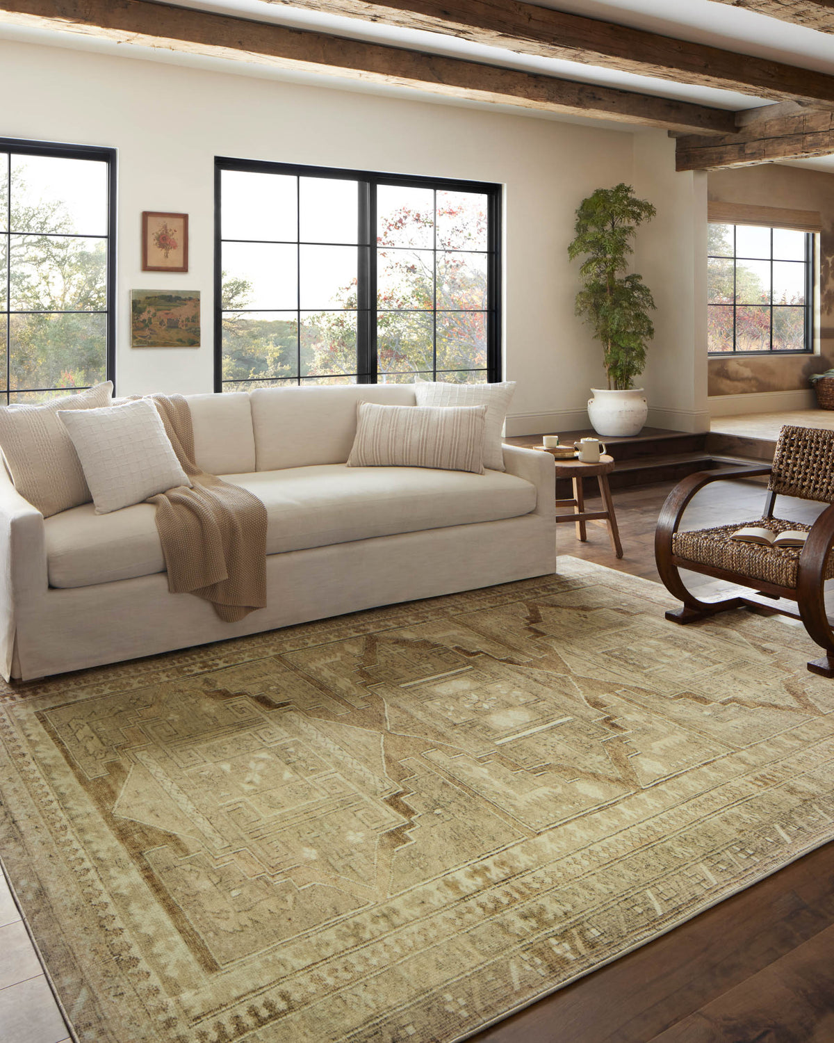 Sinclair Khaki/Tobacco Rug – room scene