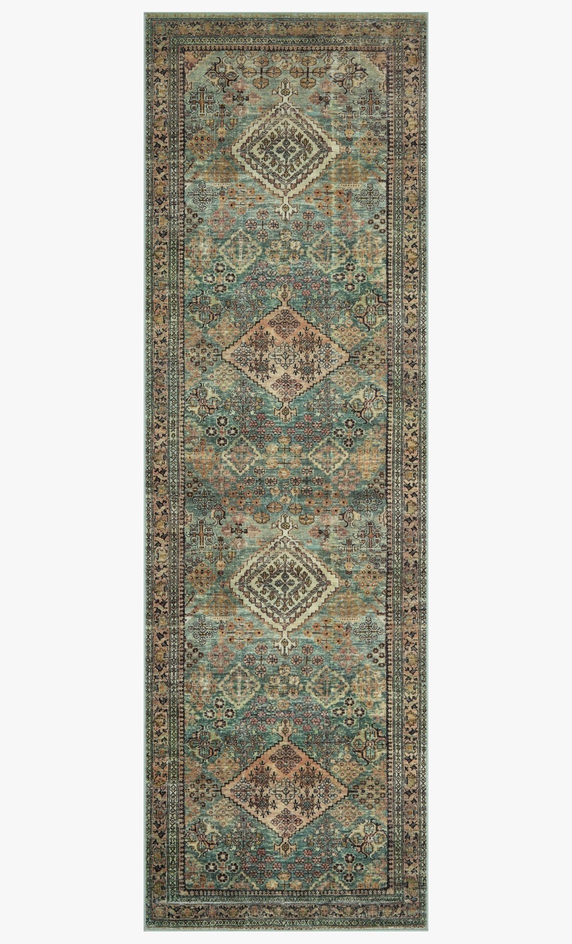Sinclair Turquoise/Multi Rug – alternate view