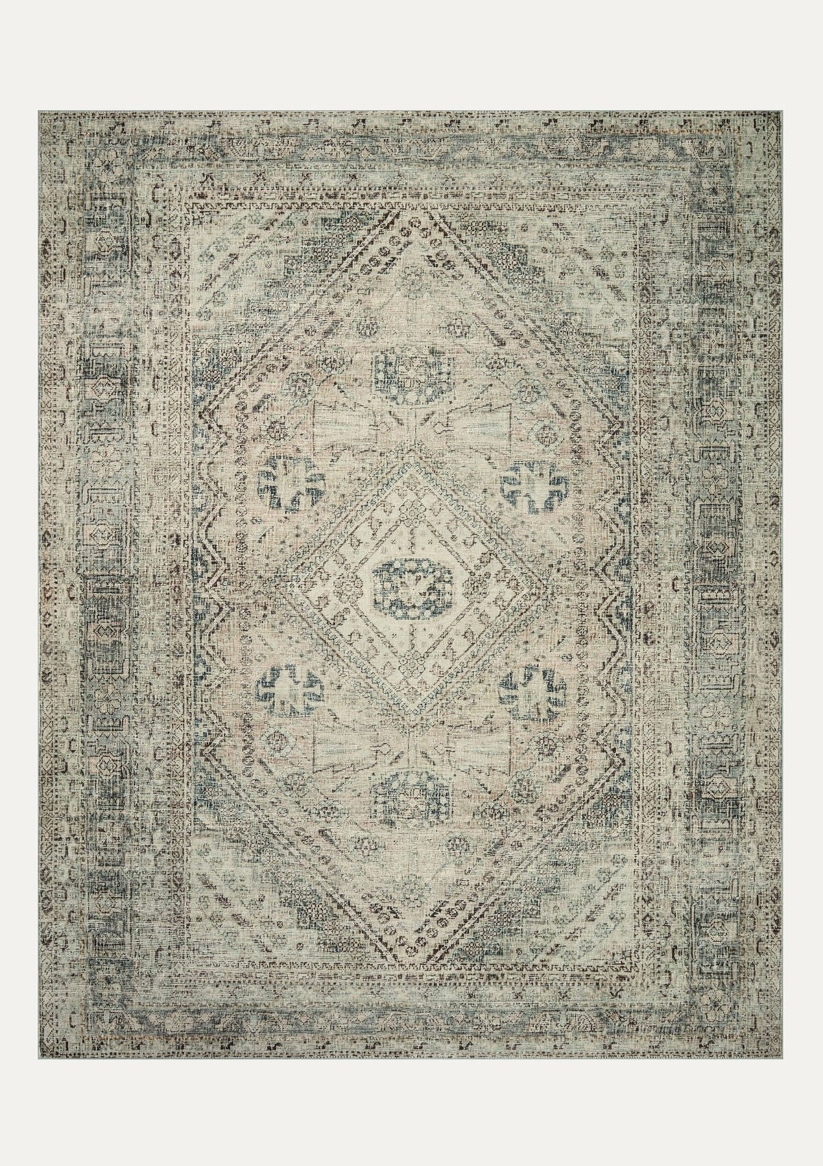 Sinclair Natural/Sage Rug | Magnolia Home by Joanna Gaines × Loloi