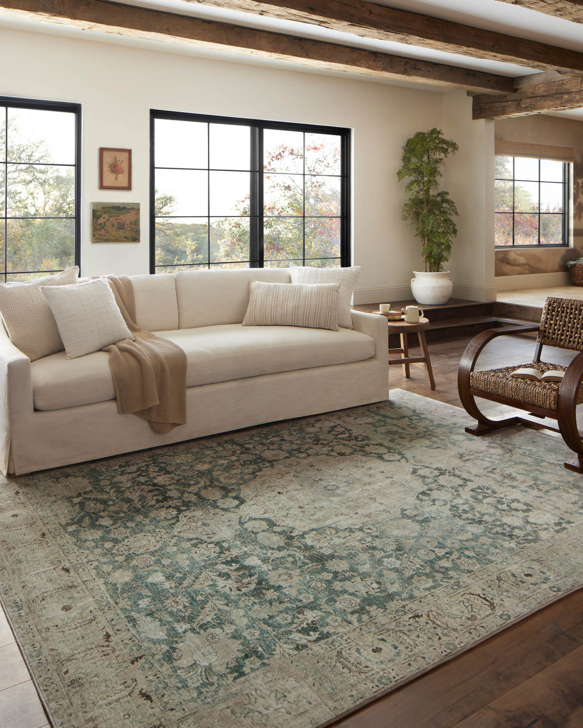 Sinclair Jade/Sand Rug – room scene