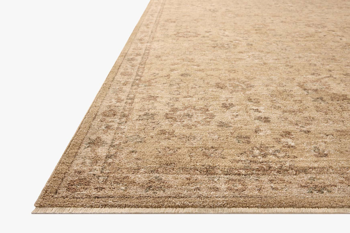 Storrie Wheat/Earth Rug – corner detail