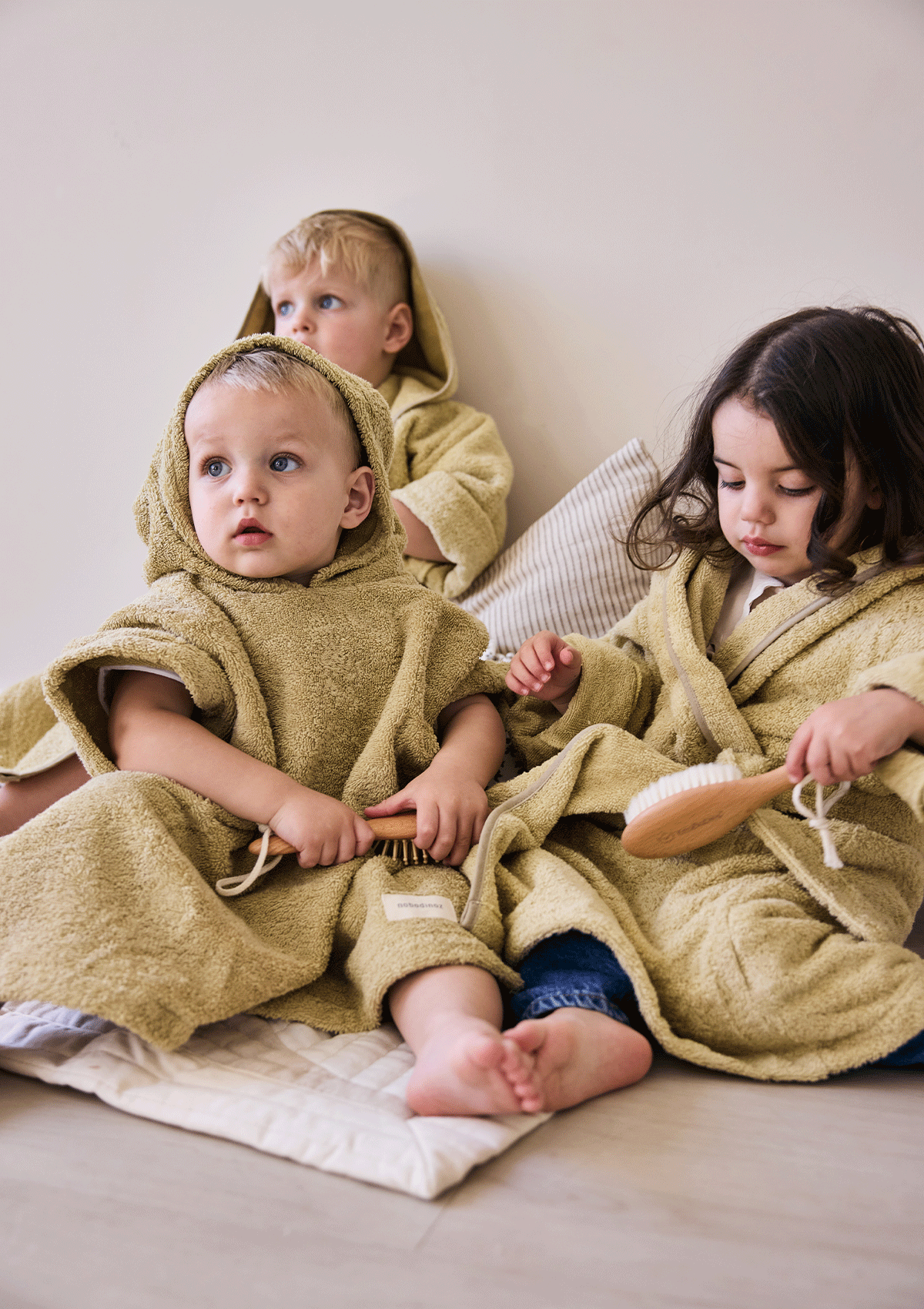 Sage Hooded Bathrobe