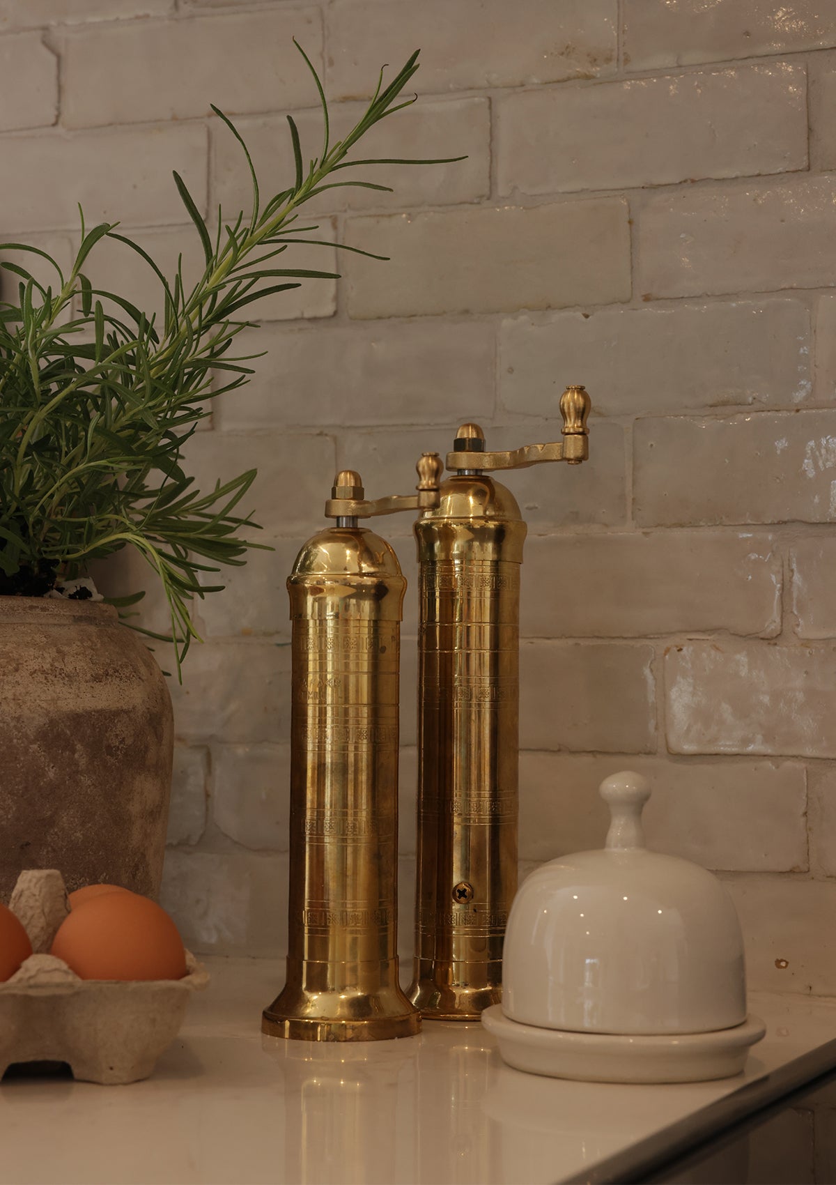 Brass Pepper Mill 9" - Handcrafted in Europe
