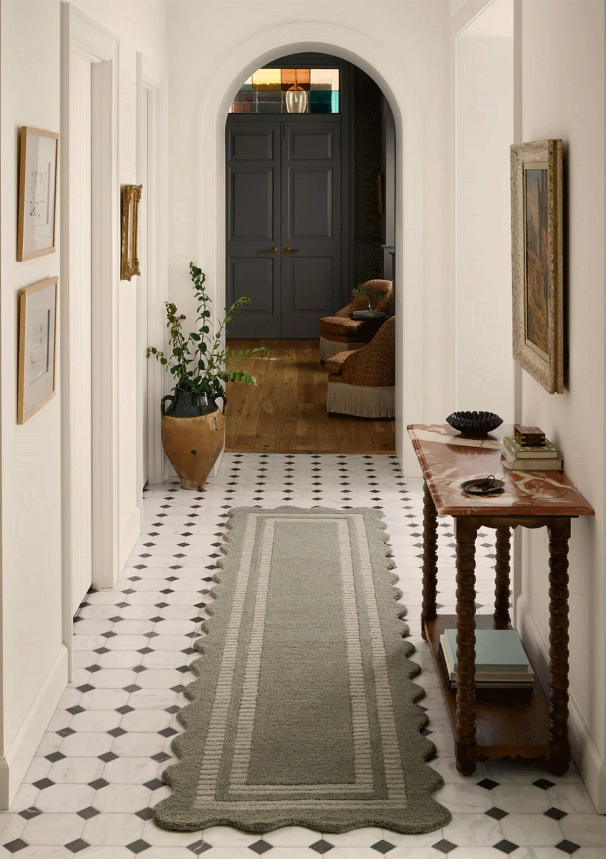 Scottie Olive Pebble Rug