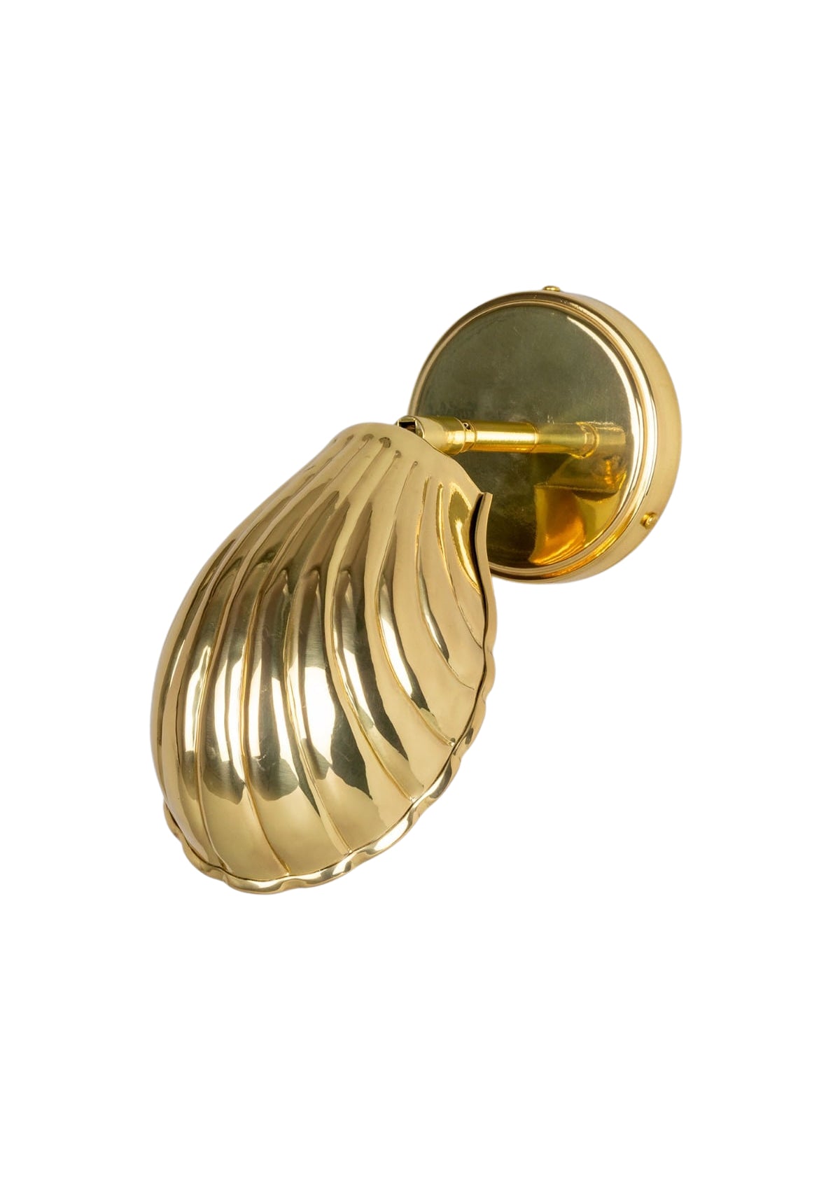 Shell Adjustable Brass Wall Sconce – Polished Brass