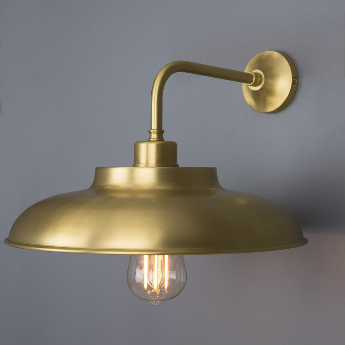 Telal Industrial Brass Factory Wall Sconce – Satin Brass