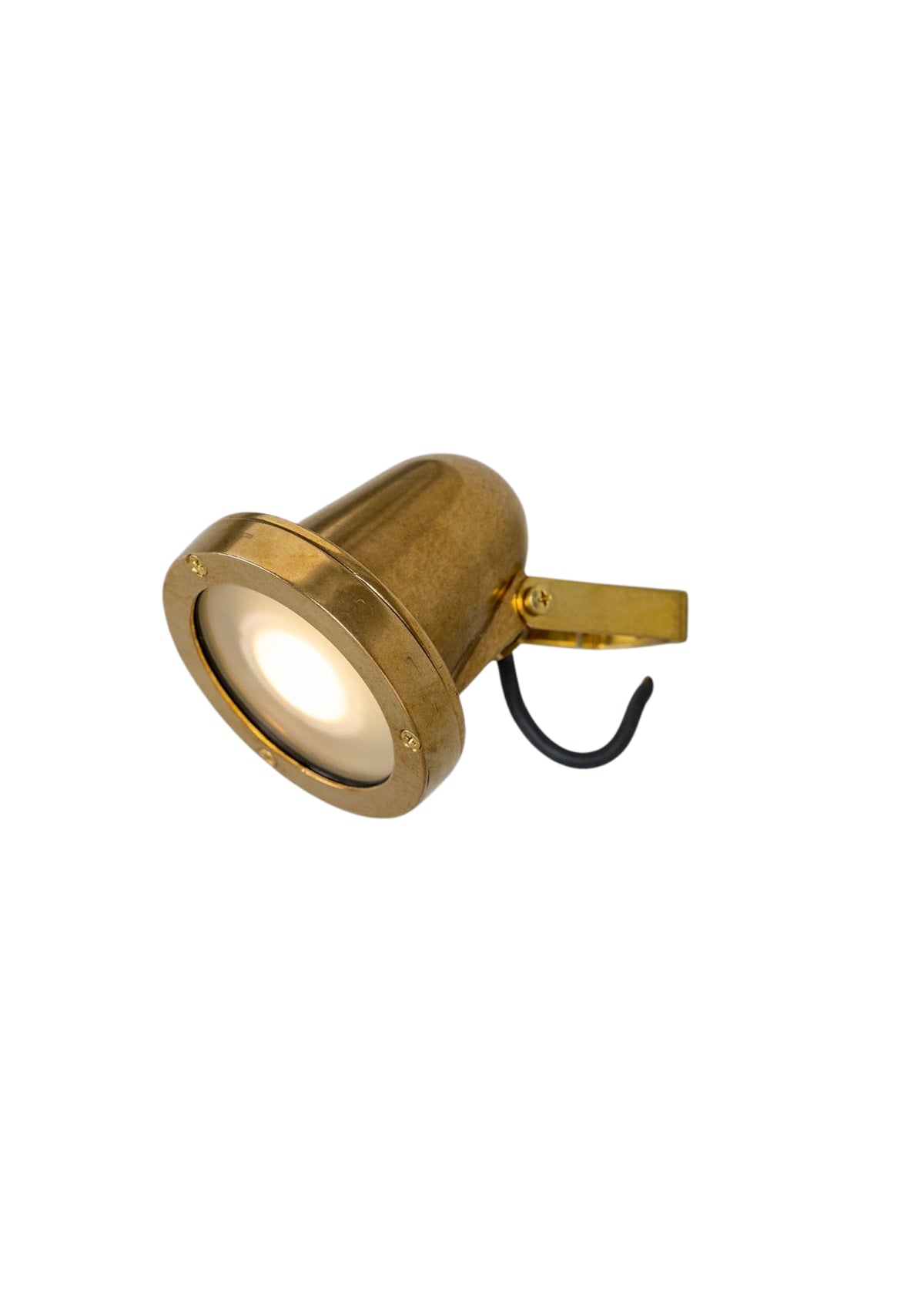 Thames Adjustable Outdoor Brass Spotlight – Raw Brass