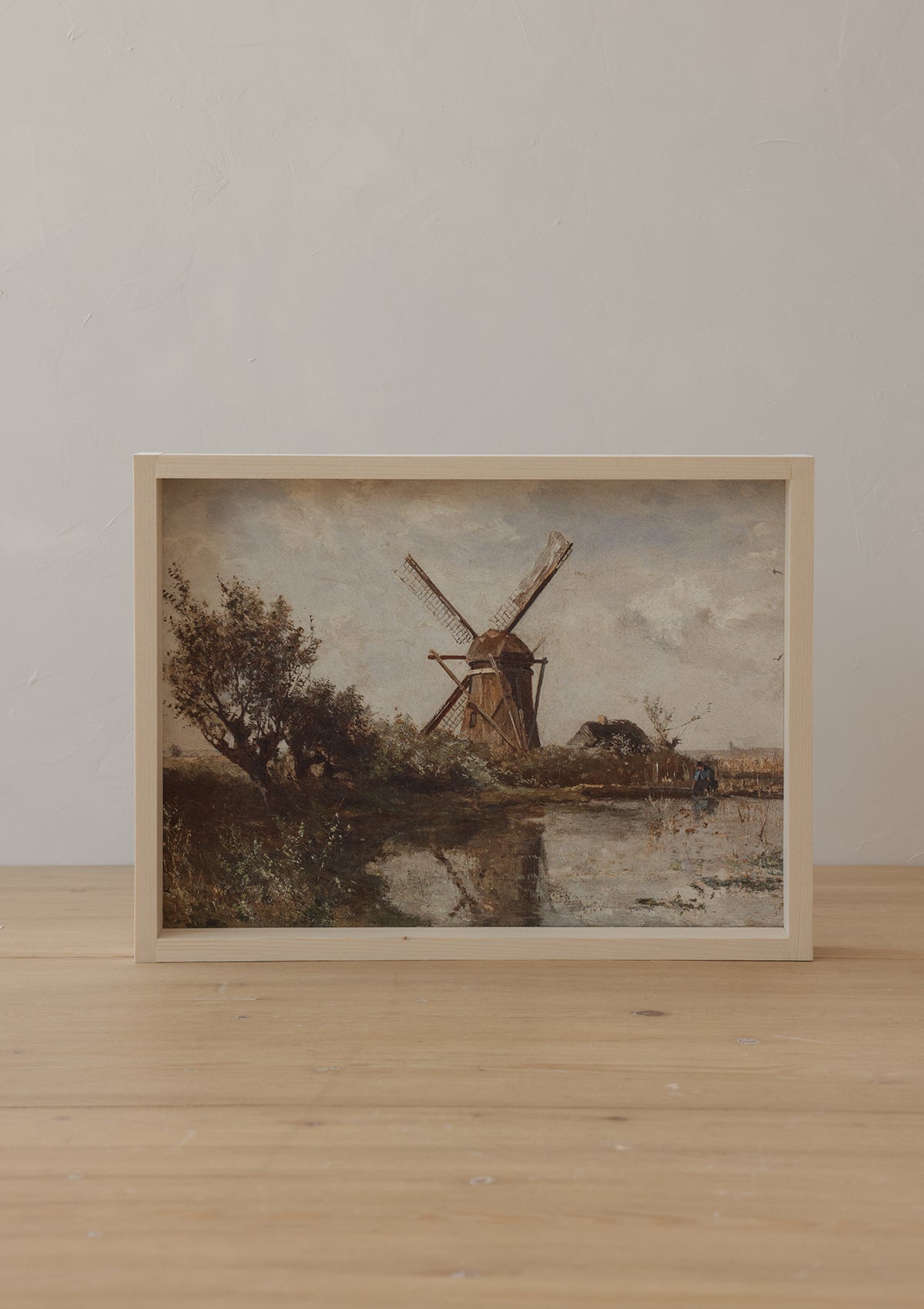 Vintage Dutch Windmill Framed Print