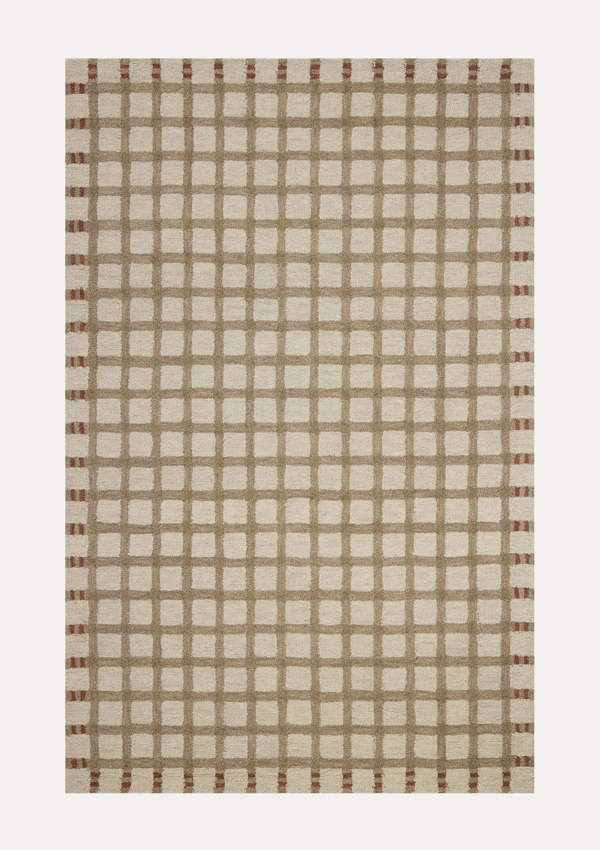 Waylon Natural/Rust Rug | Magnolia Home by Joanna Gaines × Loloi