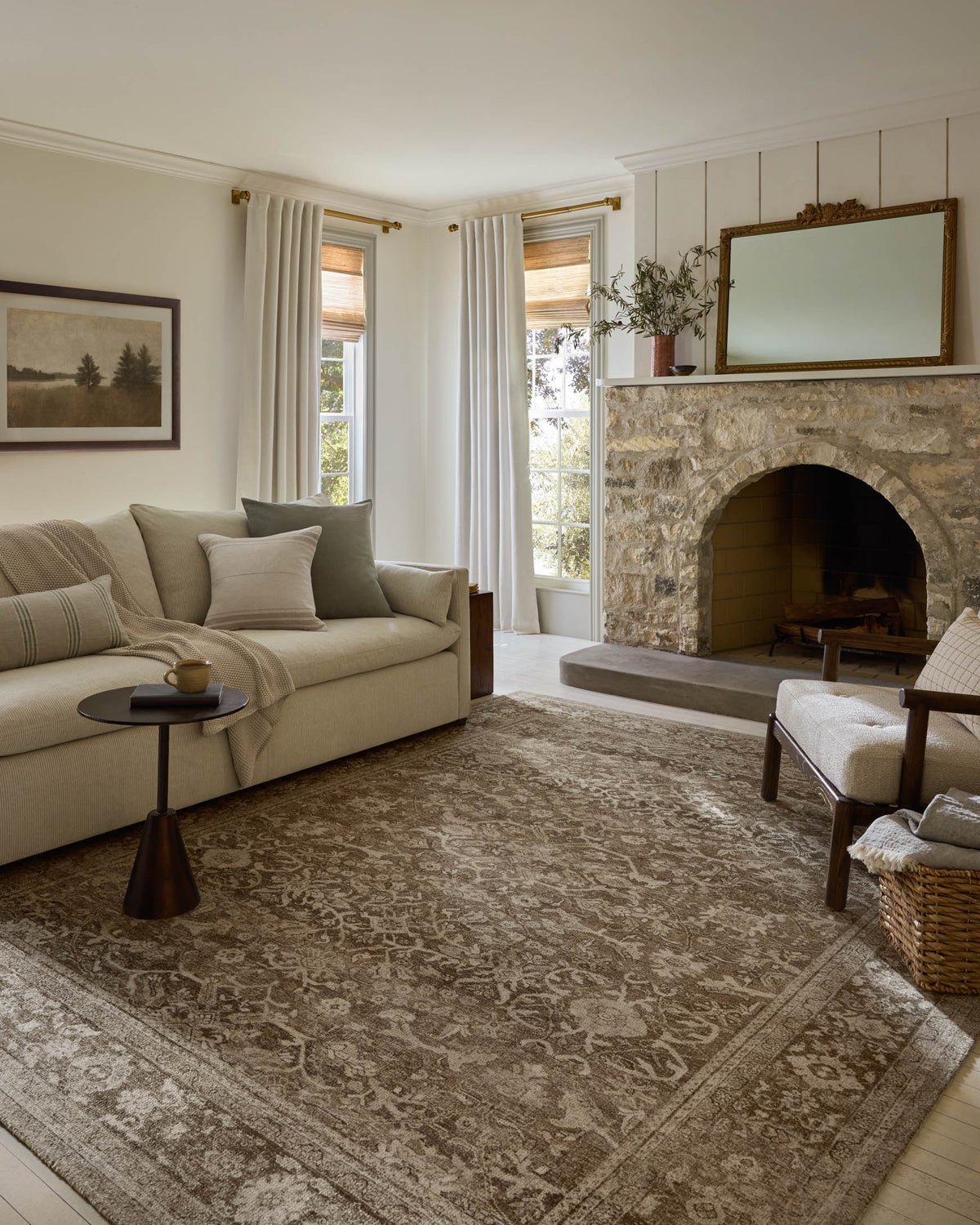 Wimberly Bark/Ivory Rug – room scene