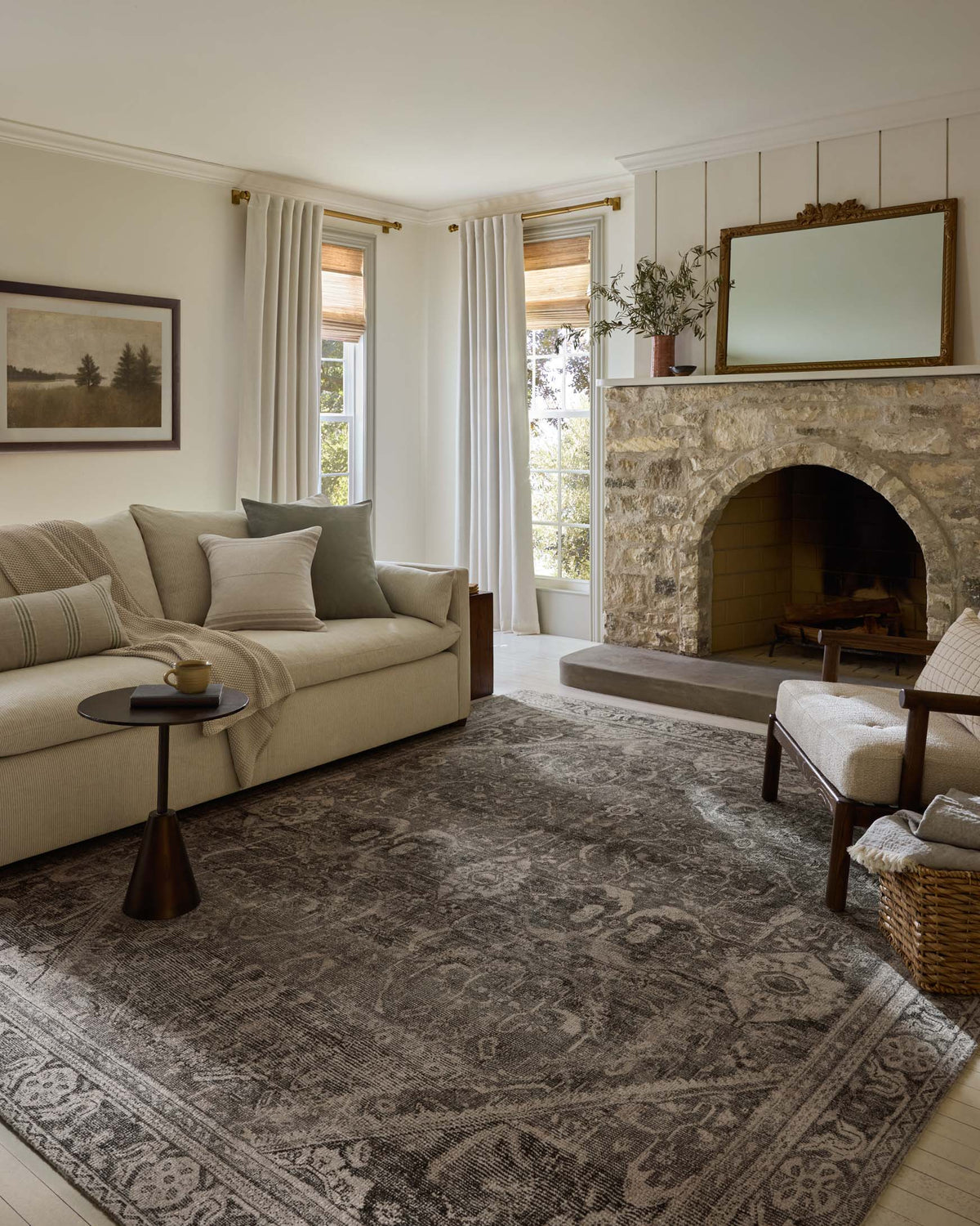 Wimberly Ink/Bone Rug – room scene