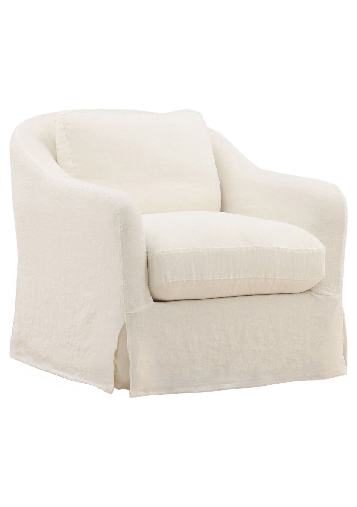 Ama Swivel Chair - Off White