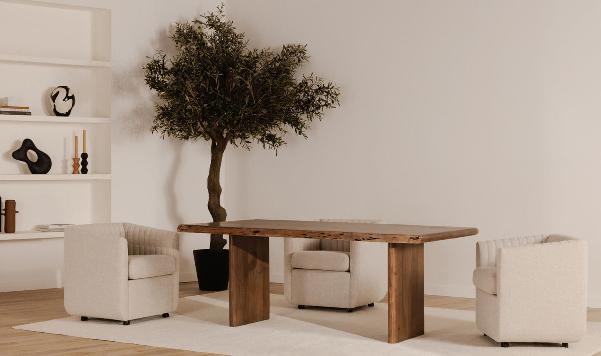 Lila Large Dining Table - Brown