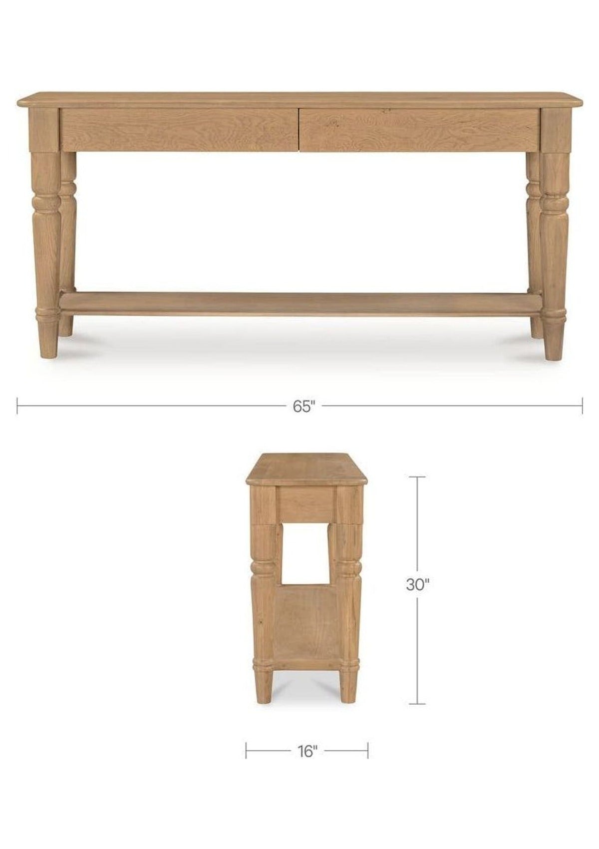 Russet Console Table - Oak