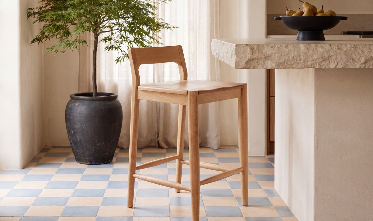 Owing Low Back Counter Stool - Oak