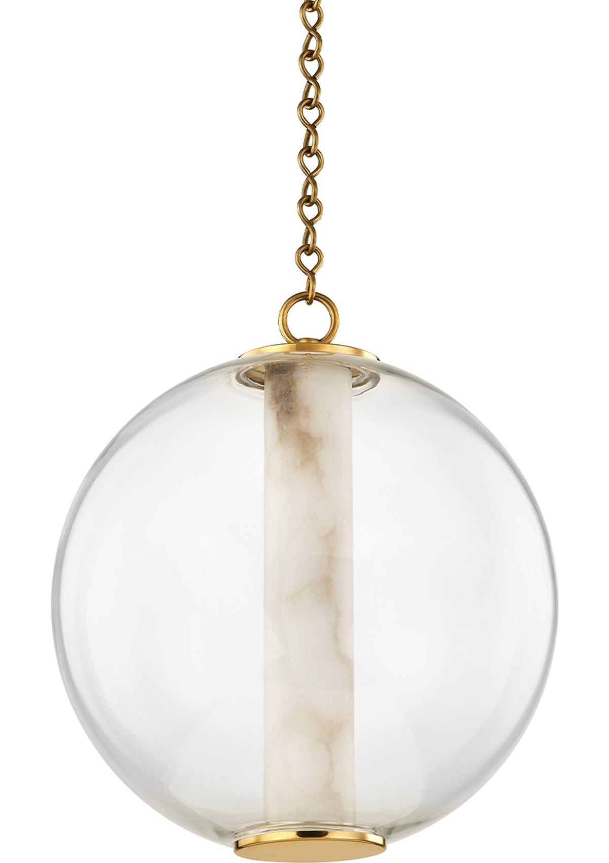 Pietra Pendant – 16" W in Vintage Brass