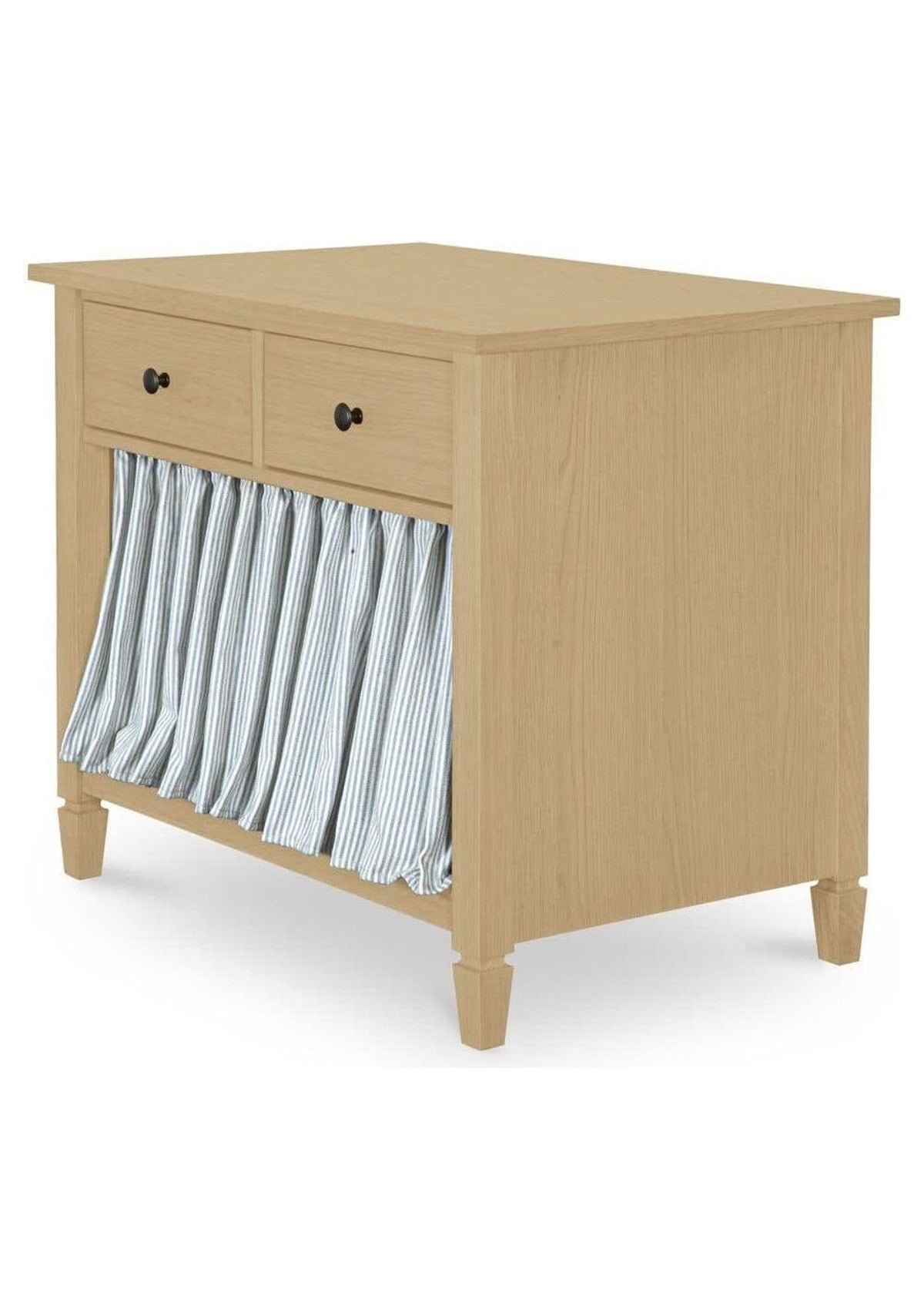 Isabelle Nightstand - Light Blue Stripe