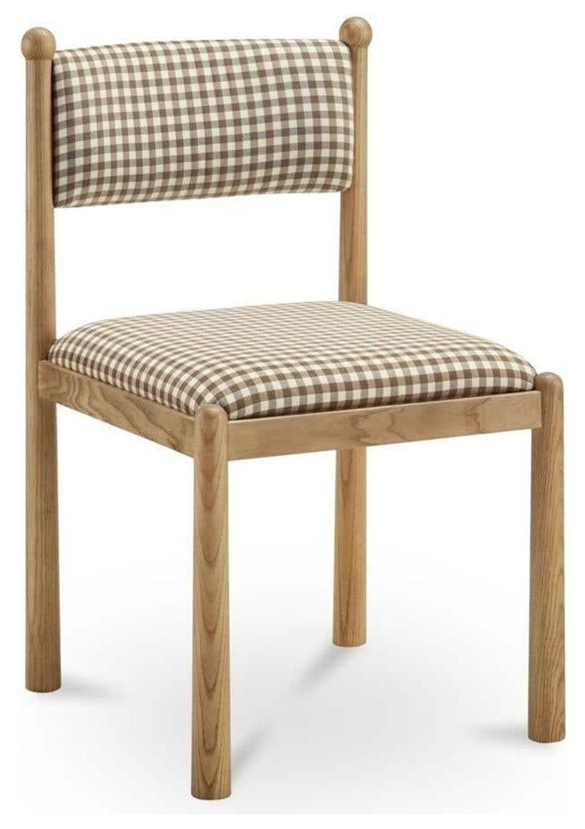 Villetta Dining Chair - Set of Two - Brown Gingham