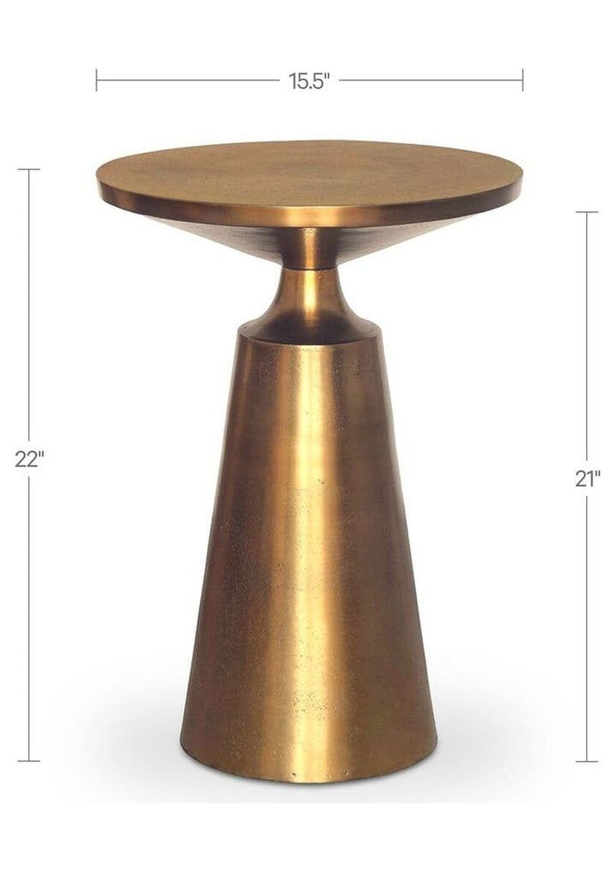 Sonja Accent Table - Brass