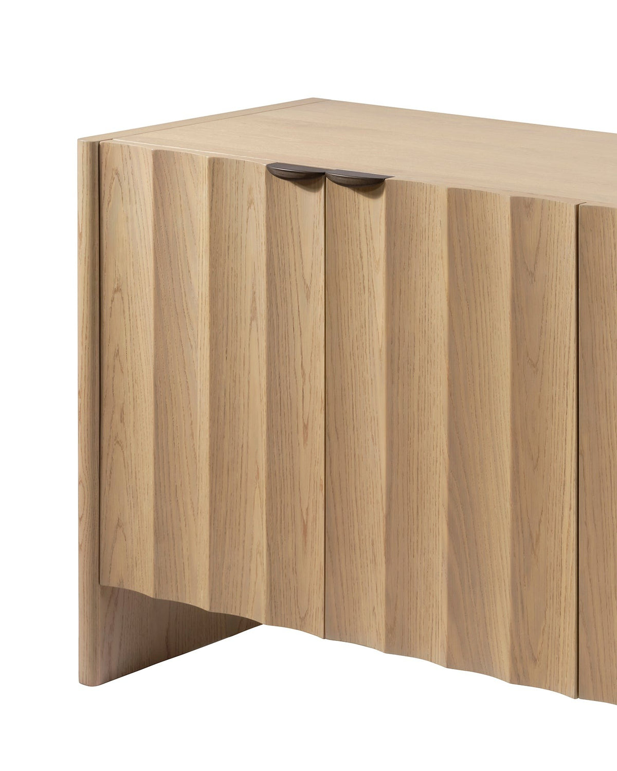 Finley Fluted Four Door Credenza in Natural